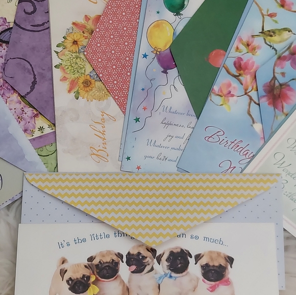 Birthday card lot 7 variety BD cards w Envelopes NEW! - Picture 2 of 13